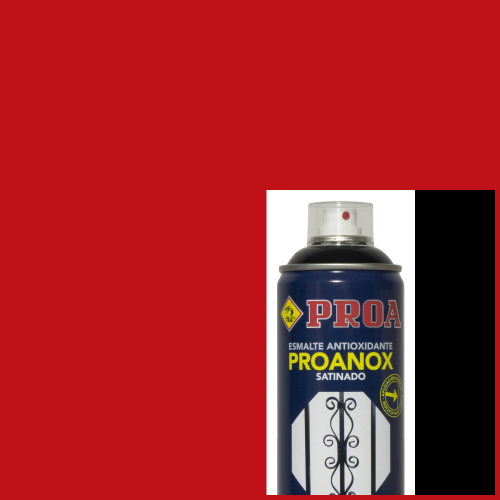 Esmalte directo sobre oxido. Satinado. Spray. PROANOX. bermellón ral 3001